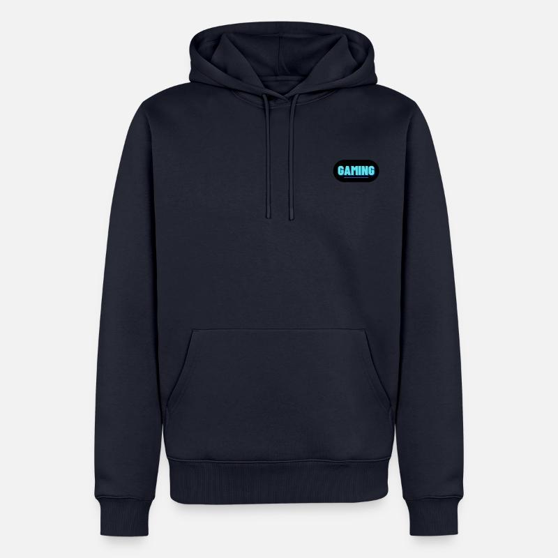 Logo de jeu - Sweat à capuche Premium bio Homme - bleu marine