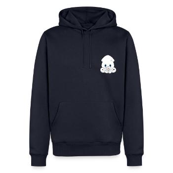 Maki le calmar - Sweat à capuche Premium bio Homme - bleu marine - Devant - Nico (187cm)