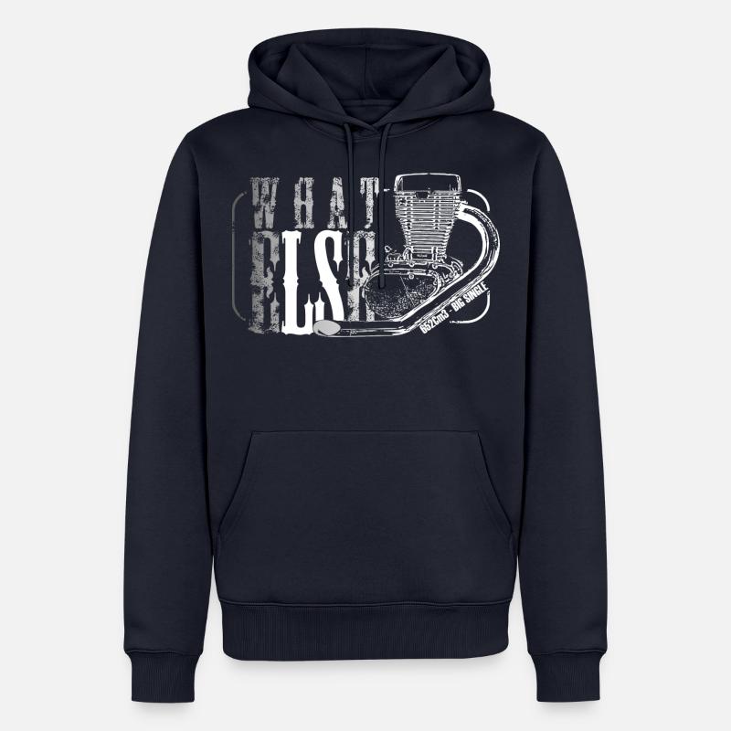 Big single ELSE - Sweat à capuche Premium bio Homme - bleu marine