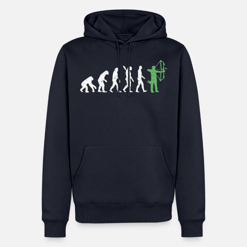 Evolution Archery Compound Edition - Sweat à capuche Premium bio Homme - bleu marine