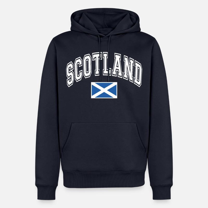Écosse Drapeau de l’Écosse - Sweat à capuche Premium bio Homme - bleu marine