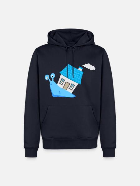 HausTier (Blue-Slug-Edition) - Männer Premium Bio Hoodie - Navy