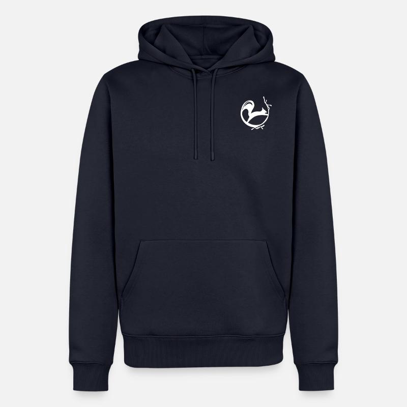Eichhörnchen Squirrel Kaffeerand white - Männer Premium Bio Hoodie - Navy