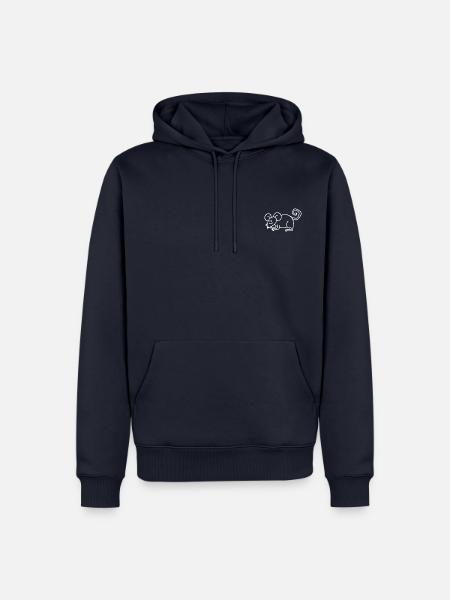 Anti-Zoo Eighteen White - Männer Premium Bio Hoodie - Navy