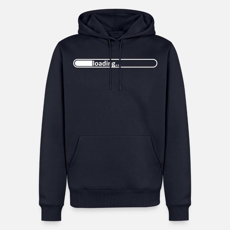 Ladebalken //loading//laden //lädt // Dauer //Zeit - Männer Premium Bio Hoodie - Navy