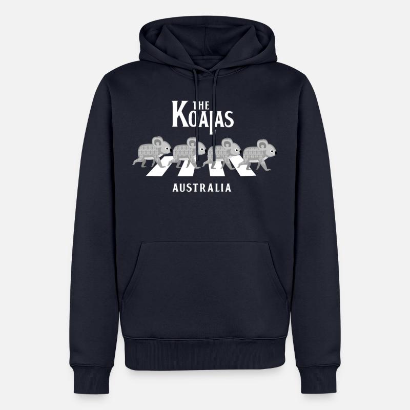Koalas patterned - Männer Premium Bio Hoodie - Navy