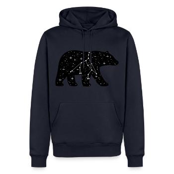 großer Bär - Sweat à capuche Premium bio Homme - bleu marine - Devant - Nico (187cm)