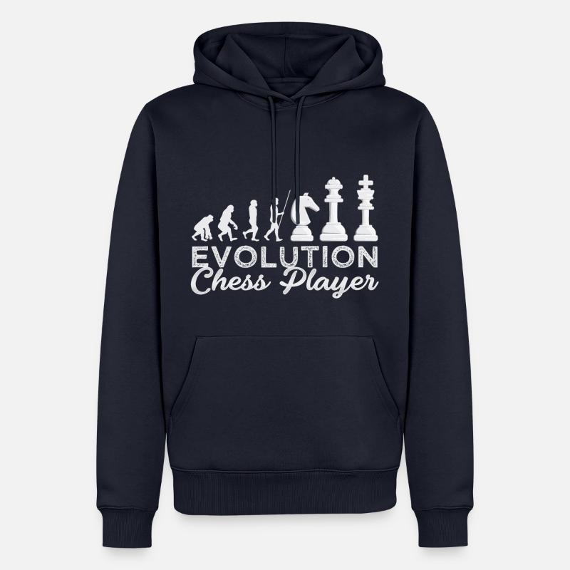 Schach Evolution Schachspieler Geschenkidee - Männer Premium Bio Hoodie - Navy
