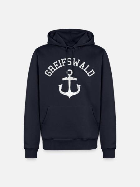 Greifswald Greifswalder HGW Mecklenburg-Vorpommern - Männer Premium Bio Hoodie - Navy