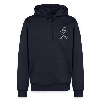 Anti-Zoo One White - Männer Premium Bio Hoodie - Navy - Vorne - Nico (187cm)