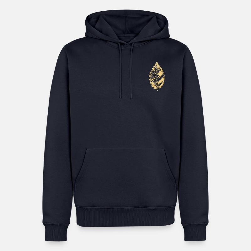 Blatt Buche - Buchenblatt - BOTANISCH - Männer Premium Bio Hoodie - Navy