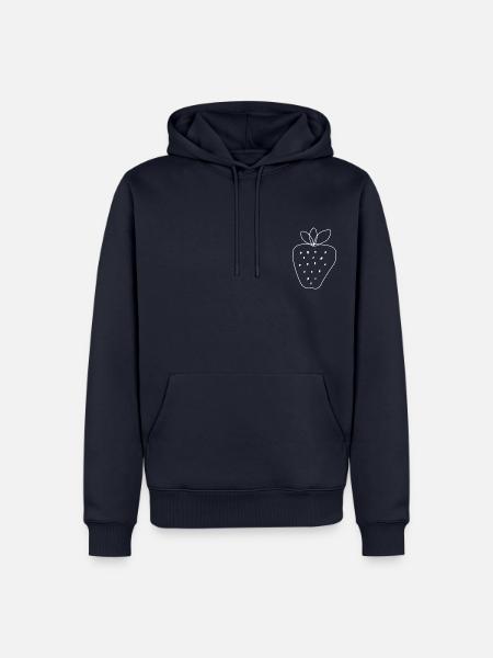 Erdbeere | freches Früchtchen - Männer Premium Bio Hoodie - Navy