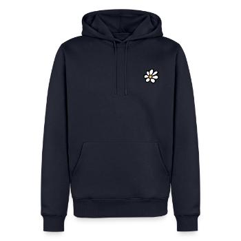 Pâquerette - Sweat à capuche Premium bio Homme - bleu marine - Devant - Nico (187cm)