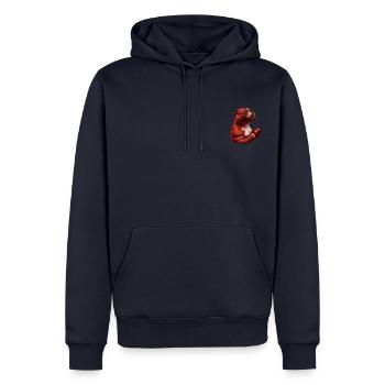 Muscledog - Men’s Premium Organic Hoodie - navy - Front - Nico (187cm)