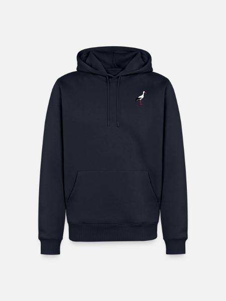 white stork - Men’s Premium Organic Hoodie - navy