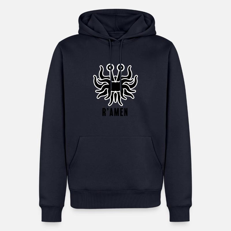 R'Amen, mit Schlaganfall - Männer Premium Bio Hoodie - Navy
