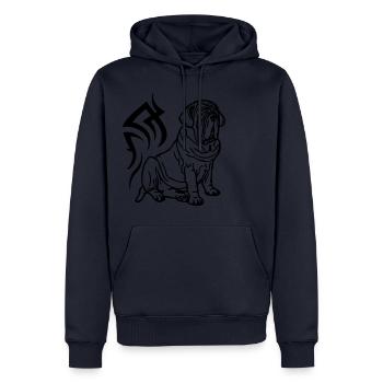 mastinomastiff22 - Sweat à capuche Premium bio Homme - bleu marine - Devant - Nico (187cm)