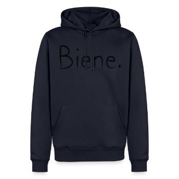 BIENE - Männer Premium Bio Hoodie - Navy - Vorne - Nico (187cm)