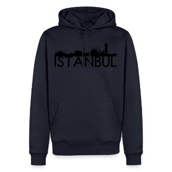 Istanbul Türkei Skyline Geschenk Idee - Männer Premium Bio Hoodie - Navy - Vorne - Nico (187cm)