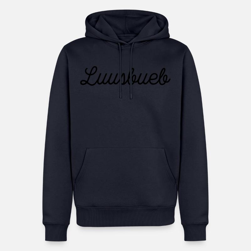 Luusbueb - Sweat à capuche Premium bio Homme - bleu marine