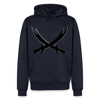 Ali Zülfikar - Sweat à capuche Premium bio Homme - bleu marine - Devant - Nico (187cm)