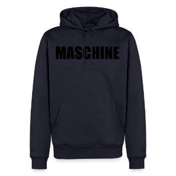 Maschine - Männer Premium Bio Hoodie - Navy - Vorne - Nico (187cm)