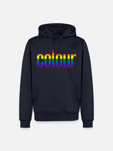 colour Rainbow - Regenbogenfarben - Männer Premium Bio Hoodie - Navy