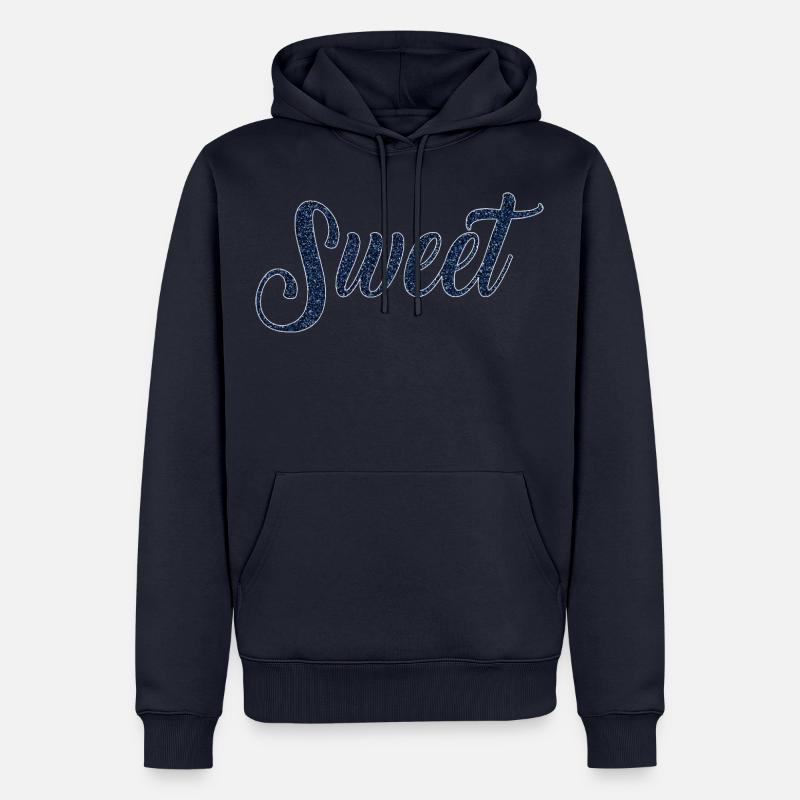 Idée cadeau douce et sincère - Sweat à capuche Premium bio Homme - bleu marine