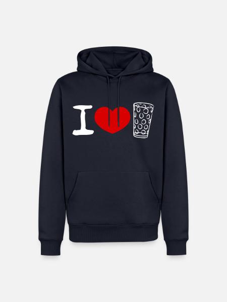 I love Dubbe - Männer Premium Bio Hoodie - Navy