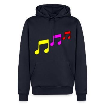 musique - Sweat à capuche Premium bio Homme - bleu marine - Devant - Nico (187cm)