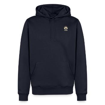 Jeryan Design avec la montagne - Sweat à capuche Premium bio Homme - bleu marine - Devant - Nico (187cm)