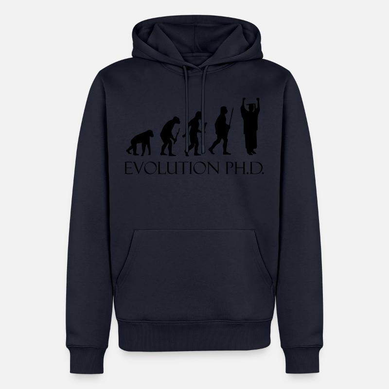 Evolution PHD - Sweat à capuche Premium bio Homme - bleu marine