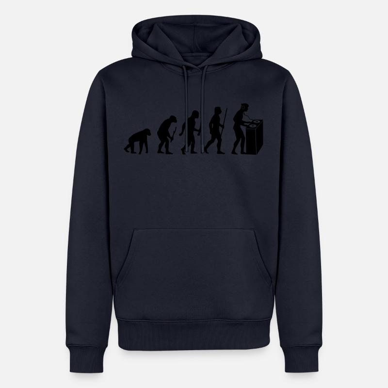Evolution Techno - Men’s Premium Organic Hoodie - navy