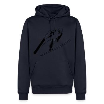 Skispringen - Skispringer - Ski Jumping - Männer Premium Bio Hoodie - Navy - Vorne - Nico (187cm)