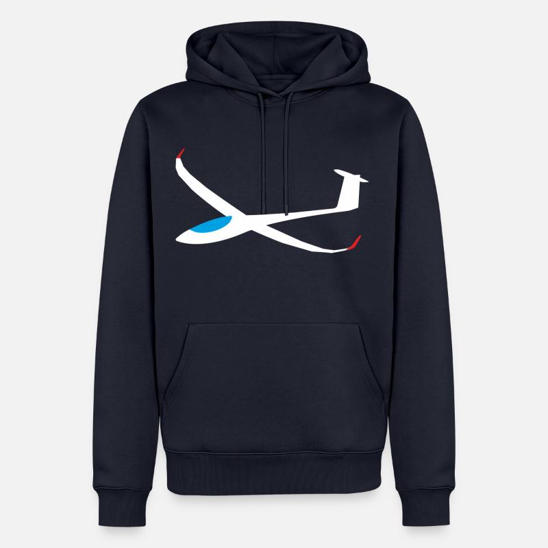 JS3 Jonker planeur planeur - Sweat à capuche Premium bio Homme - bleu marine