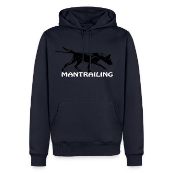 Mantrailing with Malinois - Men’s Premium Organic Hoodie - navy - Front - Nico (187cm)