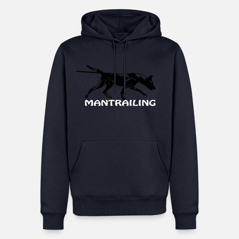 Mantrailing mit Malinois - Männer Premium Bio Hoodie - Navy