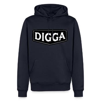 digga Alter bro moin hamburg hip hop oldschool Typ - Männer Premium Bio Hoodie - Navy - Vorne - Nico (187cm)
