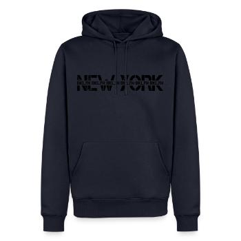 New York Stadtbezirk Brooklyn - Männer Premium Bio Hoodie - Navy - Vorne - Nico (187cm)