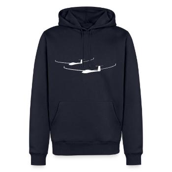 Team Segelflugzeug Segelflieger gleiten Tshirt - Men’s Premium Organic Hoodie - navy - Front - Nico (187cm)
