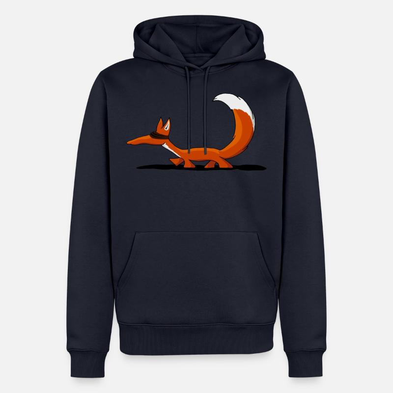 Fuchs "sneaky fox" - Männer Premium Bio Hoodie - Navy