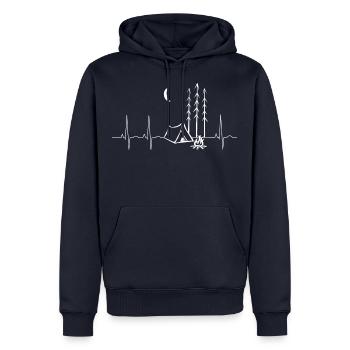 Camping - Männer Premium Bio Hoodie - Navy - Vorne - Nico (187cm)