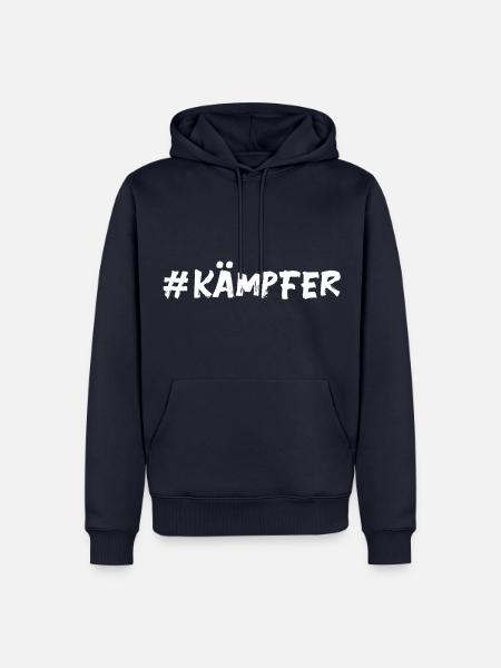 Kämpfer - Mut Kraft Glücksbringer - Männer Premium Bio Hoodie - Navy