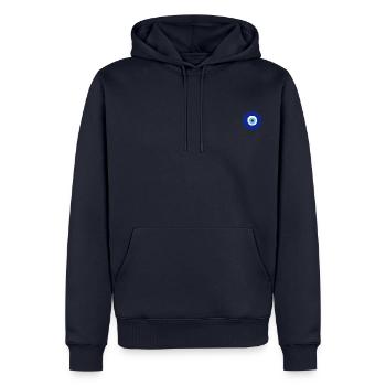 oeil turc - Sweat à capuche Premium bio Homme - bleu marine - Devant - Nico (187cm)