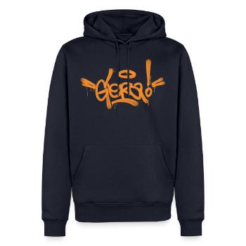 Gera Graffiti Ultras T Shirt City Tag - Männer Premium Bio Hoodie - Navy - Vorne - Nico (187cm)