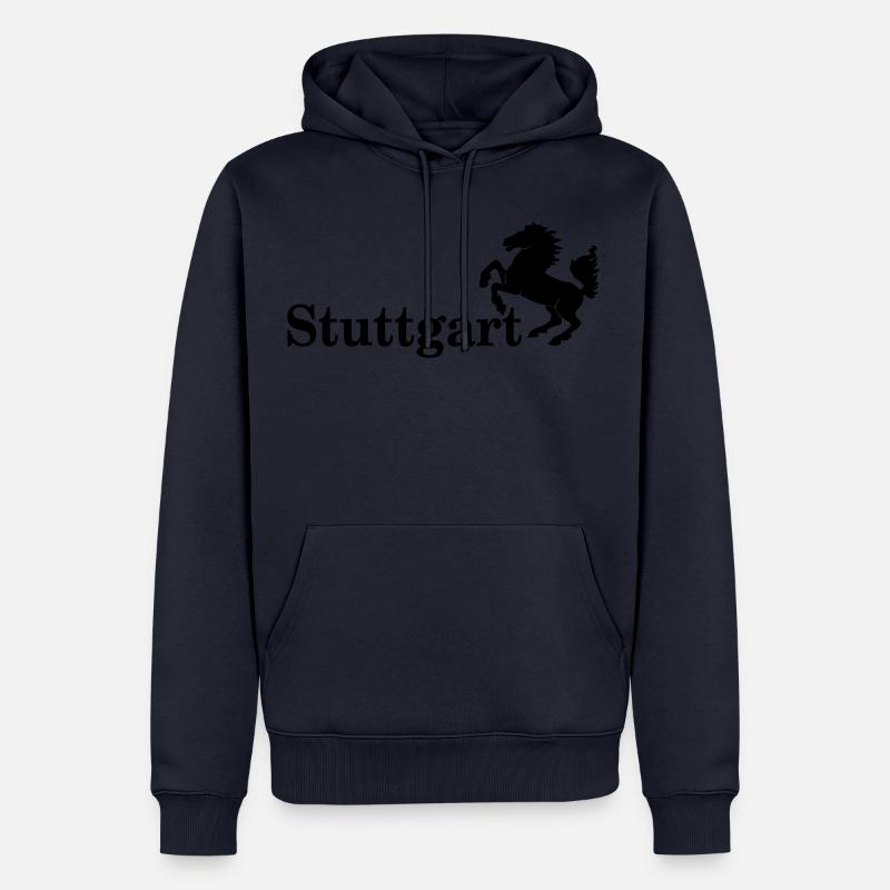 Stuttgart Design - Sweat à capuche Premium bio Homme - bleu marine