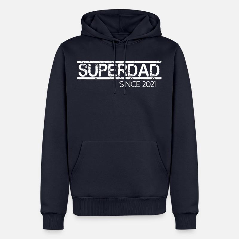 Superdad since 2021 Scripture saying - Men’s Premium Organic Hoodie - navy
