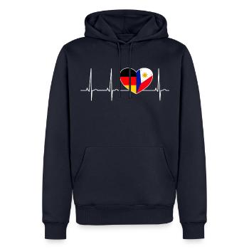 Filipino German - Men’s Premium Organic Hoodie - navy - Front - Nico (187cm)