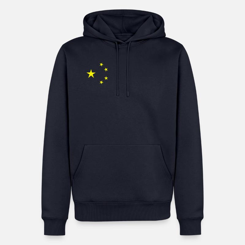 Drapeau de la Chine - Sweat à capuche Premium bio Homme - bleu marine
