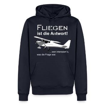 Ultraleichtflugzeug UL Pilot Flugzeug Flieger - Männer Premium Bio Hoodie - Navy - Vorne - Nico (187cm)